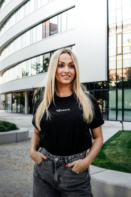 ČERNÉ TRIKO MUSART UNISEX - Velikost: S