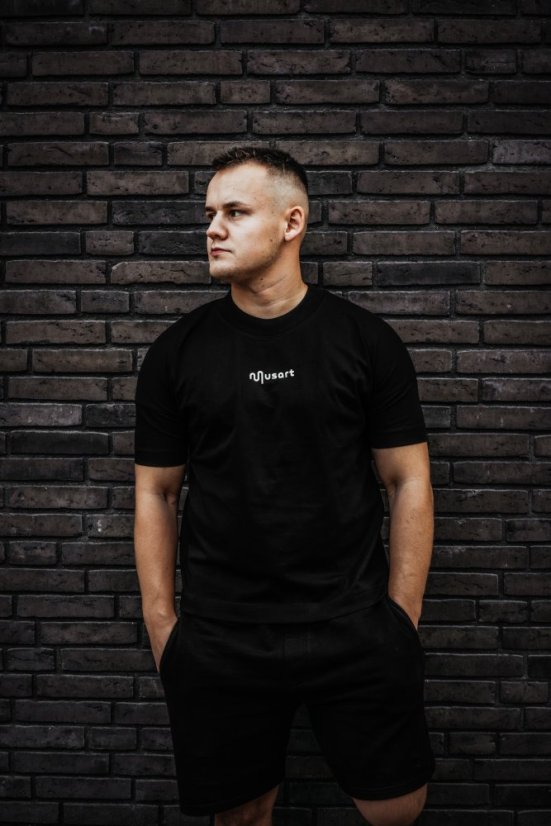 ČERNÉ TRIKO MUSART UNISEX - Velikost: S